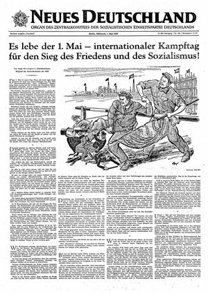 Neues Deutschland Online-Archiv vom 01.05.1957