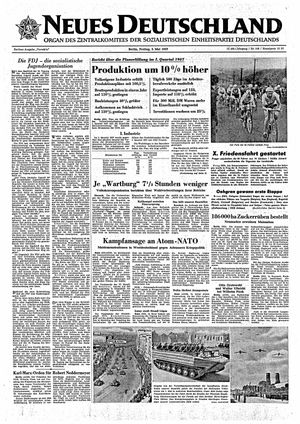 Neues Deutschland Online-Archiv on May 3, 1957