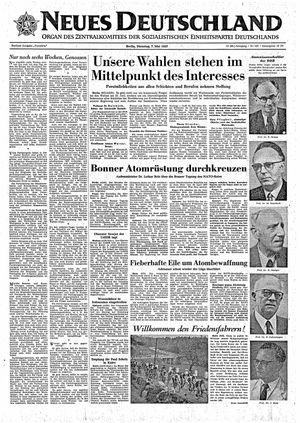 Neues Deutschland Online-Archiv vom 07.05.1957