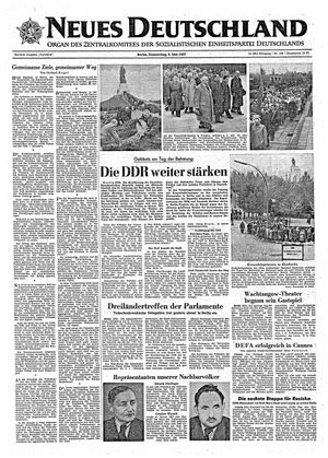 Neues Deutschland Online-Archiv vom 09.05.1957