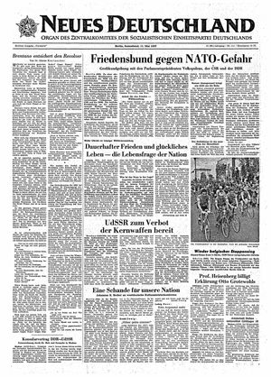 Neues Deutschland Online-Archiv vom 11.05.1957