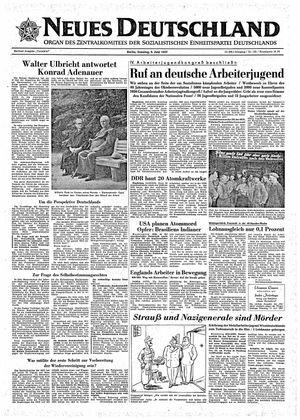 Neues Deutschland Online-Archiv vom 09.06.1957