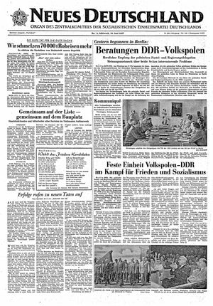 Neues Deutschland Online-Archiv vom 19.06.1957