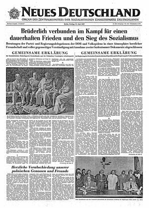 Neues Deutschland Online-Archiv vom 21.06.1957