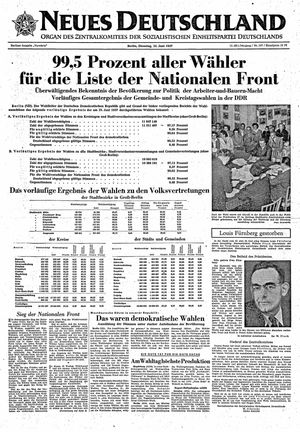 Neues Deutschland Online-Archiv vom 25.06.1957