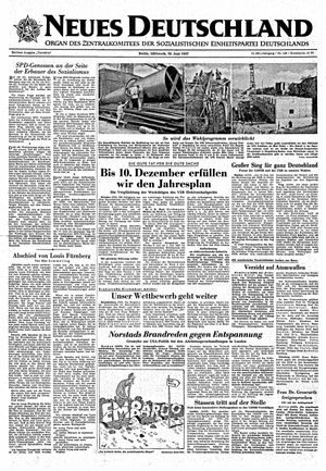 Neues Deutschland Online-Archiv vom 26.06.1957