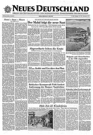 Neues Deutschland Online-Archiv on Jul 10, 1957