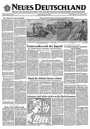Neues Deutschland Online-Archiv on Jul 16, 1957