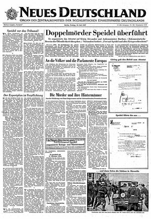 Neues Deutschland Online-Archiv vom 19.07.1957