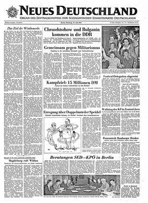 Neues Deutschland Online-Archiv vom 23.07.1957
