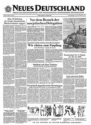 Neues Deutschland Online-Archiv on Aug 4, 1957