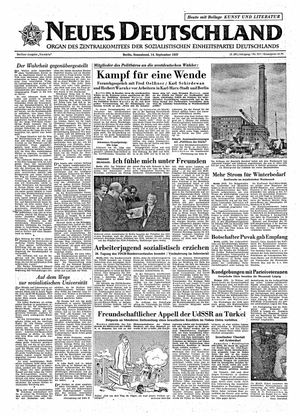 Neues Deutschland Online-Archiv vom 14.09.1957