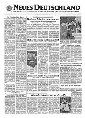 Neues Deutschland Online-Archiv vom 18.09.1957