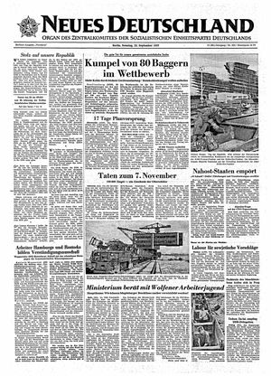 Neues Deutschland Online-Archiv vom 22.09.1957