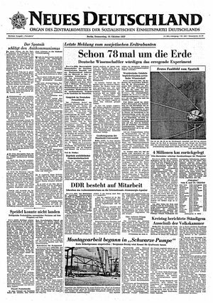 Neues Deutschland Online-Archiv vom 10.10.1957