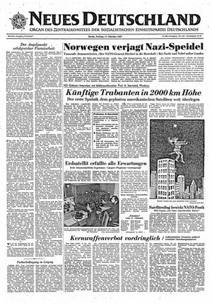 Neues Deutschland Online-Archiv vom 11.10.1957