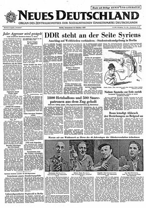 Neues Deutschland Online-Archiv vom 19.10.1957