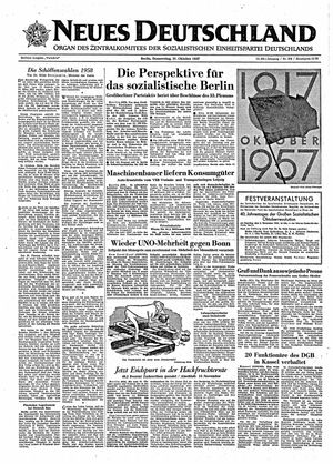 Neues Deutschland Online-Archiv vom 31.10.1957