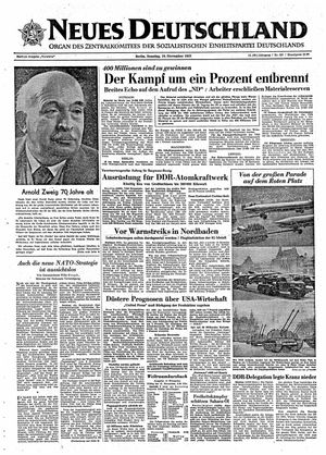 Neues Deutschland Online-Archiv vom 10.11.1957