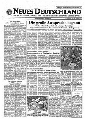 Neues Deutschland Online-Archiv vom 30.11.1957