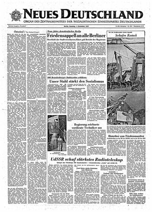 Neues Deutschland Online-Archiv vom 01.12.1957