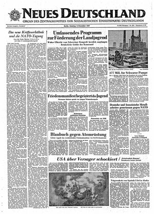 Neues Deutschland Online-Archiv vom 08.12.1957