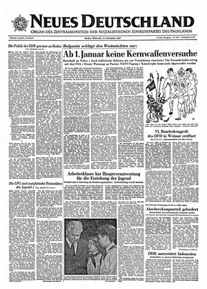 Neues Deutschland Online-Archiv vom 11.12.1957