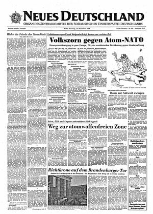 Neues Deutschland Online-Archiv vom 15.12.1957