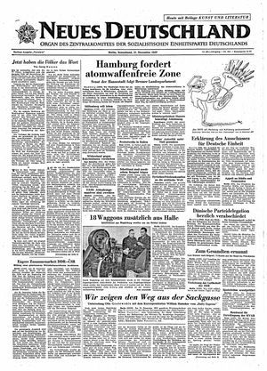 Neues Deutschland Online-Archiv vom 21.12.1957