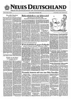 Neues Deutschland Online-Archiv on Dec 29, 1957
