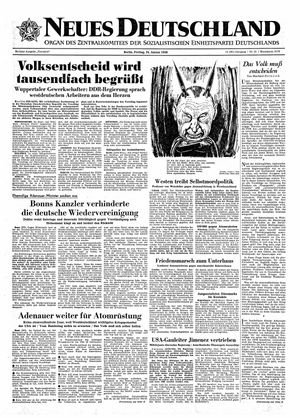 Neues Deutschland Online-Archiv vom 24.01.1958