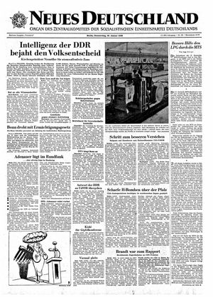 Neues Deutschland Online-Archiv vom 30.01.1958
