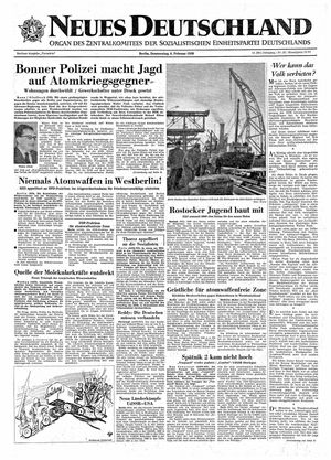 Neues Deutschland Online-Archiv on Feb 6, 1958
