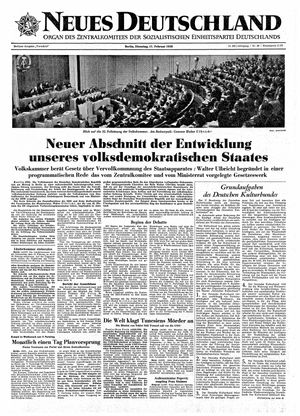 Neues Deutschland Online-Archiv vom 11.02.1958