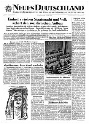 Neues Deutschland Online-Archiv on Mar 13, 1958
