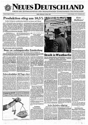 Neues Deutschland Online-Archiv vom 19.03.1958