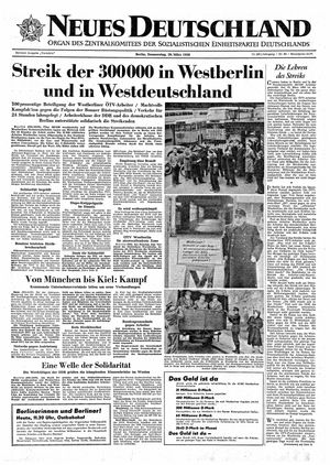 Neues Deutschland Online-Archiv vom 20.03.1958