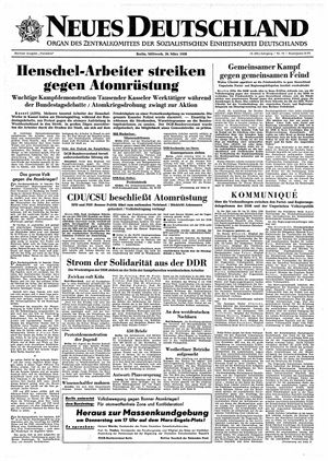 Neues Deutschland Online-Archiv vom 26.03.1958