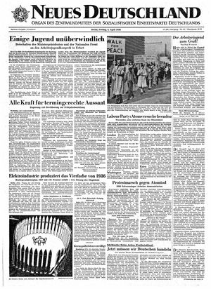 Neues Deutschland Online-Archiv vom 04.04.1958