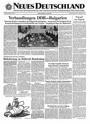 Neues Deutschland Online-Archiv vom 15.04.1958