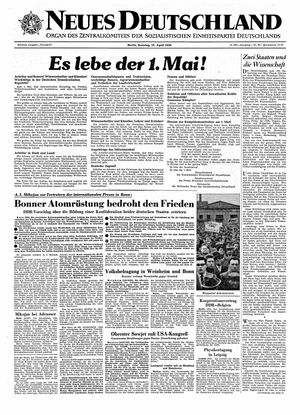Neues Deutschland Online-Archiv vom 27.04.1958