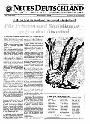 Neues Deutschland Online-Archiv on May 1, 1958