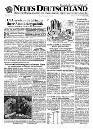 Neues Deutschland Online-Archiv vom 14.05.1958