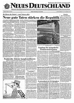 Neues Deutschland Online-Archiv vom 22.05.1958