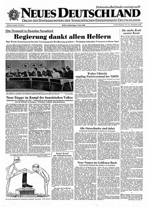 Neues Deutschland Online-Archiv vom 05.06.1958