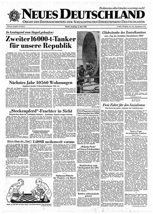Neues Deutschland Online-Archiv vom 08.06.1958