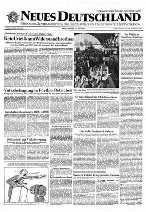 Neues Deutschland Online-Archiv vom 10.06.1958