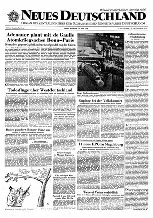 Neues Deutschland Online-Archiv vom 11.06.1958