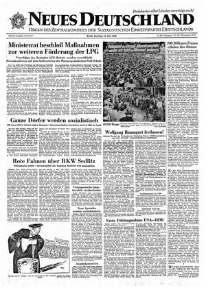 Neues Deutschland Online-Archiv vom 15.06.1958