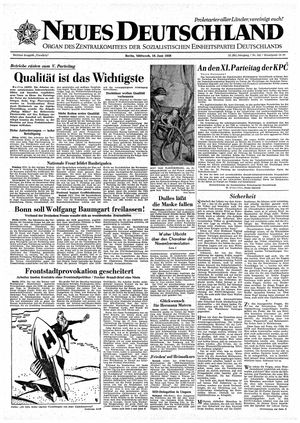 Neues Deutschland Online-Archiv vom 18.06.1958